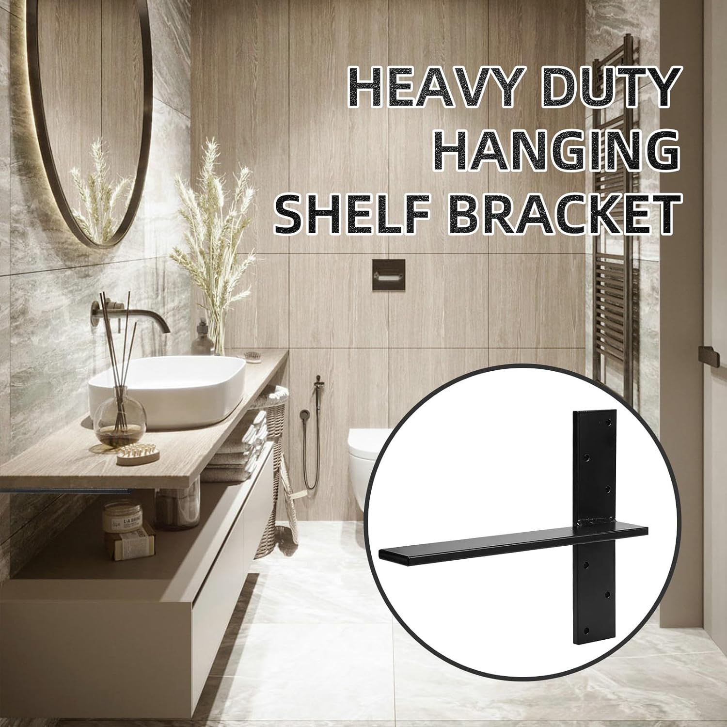 Solid Heavy Duty Steel Floating Shelf Brackets with Stamping Punching Bending Process