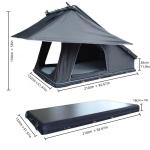 Clamshell Aluminum Roof Top Car Tent For SUV Pickup 210*132*150cm