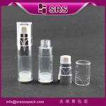 15ml 30ml SRS PACKAGING clear lotion bottle,high end airless cosmetic pump