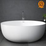 Hotel, villa, apartment project furniture matte white large round standing