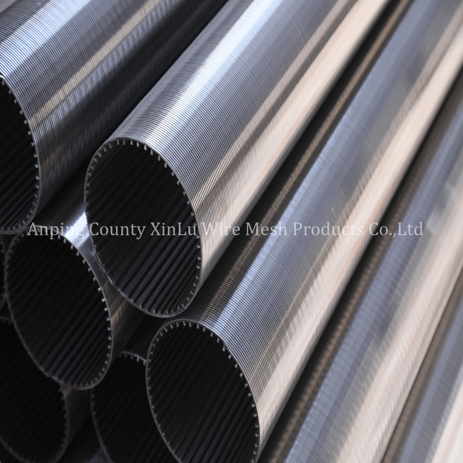 14" Stainless Steel 321 Wedge Wire Wrapped Johnson Screen Tube in Chemical Industry