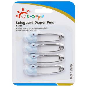 Quality 4pcs Stainless Steel Safeguard Baby Diaper Pins wholesale