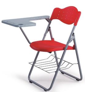 Quality training room foldable chair with basket furniture wholesale