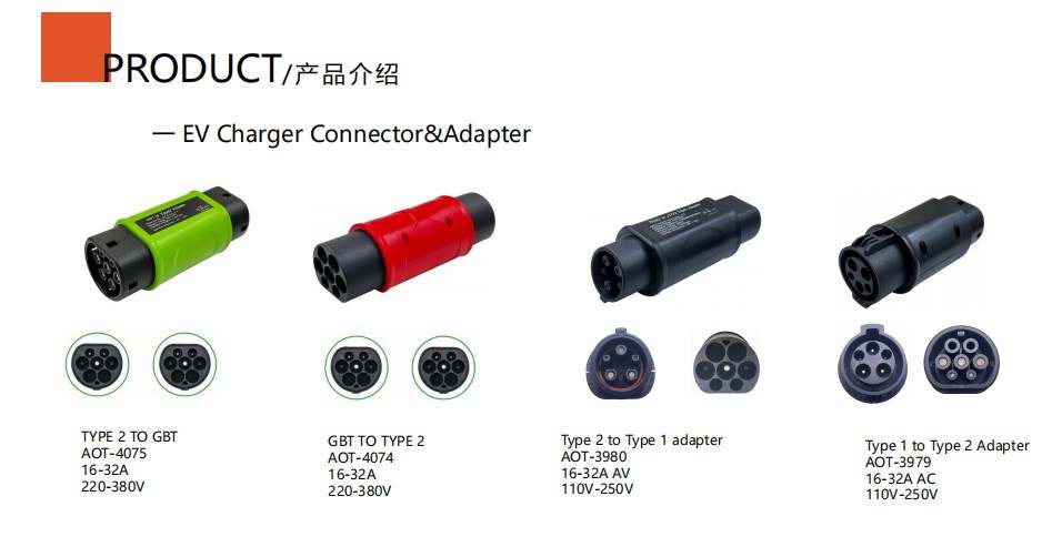 Type2 To GBT EV Charger Adaptor IEC 62196 Converter Adapter 16A 32A For EVSE Charging