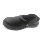 Black Steel Toe Kitchen Shoes Unisex Restaurant Work Shoes Non Slip Clean Easy