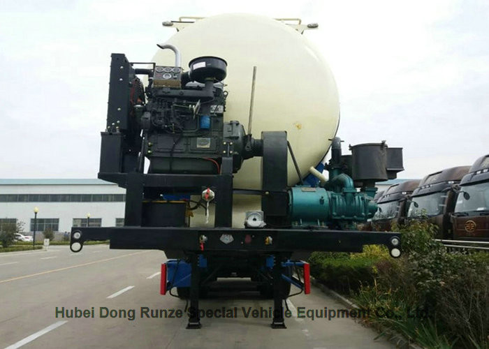 3 Axle V Shape Steel Bulk Cement Tanker Trailer With 40000 Liters Capacity