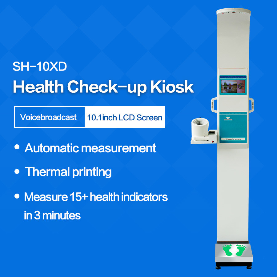 Auto Height Weight Bmi Kiosk Blood Pressure Machine For Human Body
