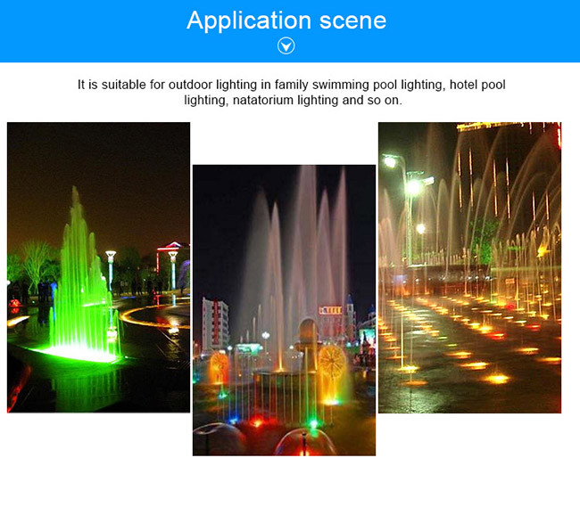 DC24V IP68 SS316L Garden Led Fountain Lights 36W DMX512 VDE For Fountains