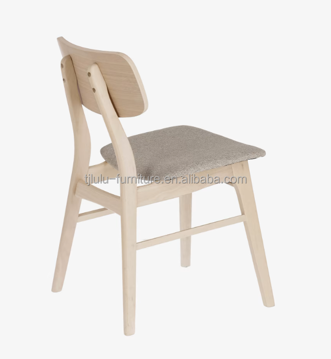 Customize Restaurant Hotel Upholstery Wooden Dining Chair in Sturdy Solid Wood Material and Modern Design