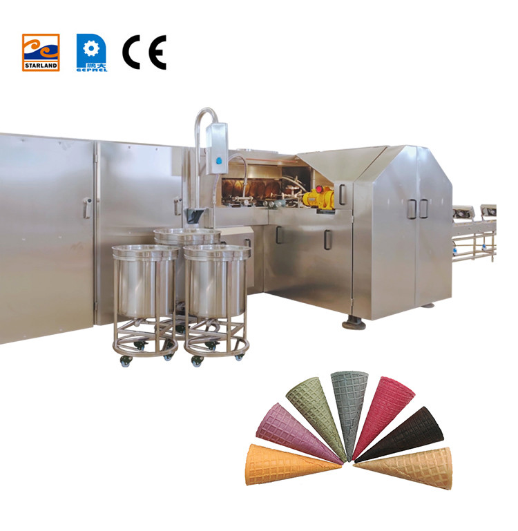 1.5hp Ice Cream Cone Production Line Stainless Steel 55 Baking Plates