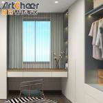 Customized Wooden Clothes Hinge Door Wardrobe with LED Closet Modern Bedroom