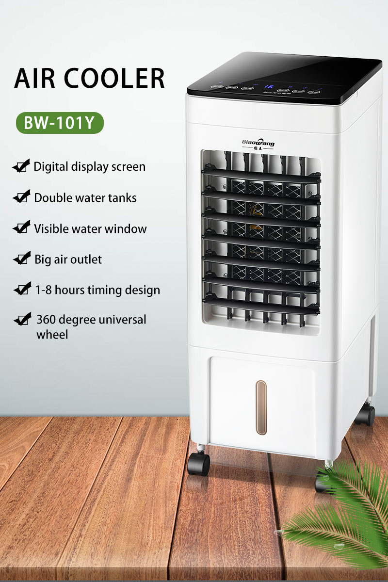 Cold Air Water Mist Square Home Tower Fan Intelligent Remote Control Cooling Fan