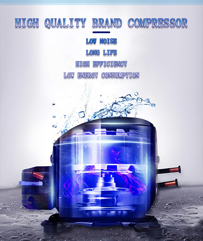 Freestanding Meat Display Freezer 570L Food Cooler 0 - 5 ℃ Showcase