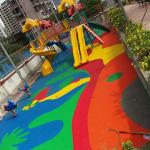 odorless EPDM Rubber Granules Sports Floor dustproof 8mm epdm surface