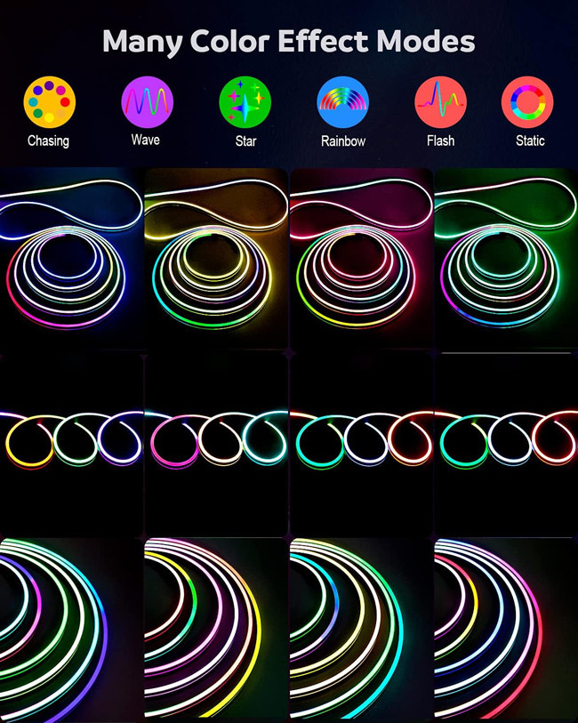 5V Addressable Neon Light Strip With 72 LEDs And 72 WS2811 Integrated Circuits/M