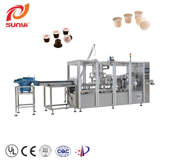 Four Lanes Aluminum Nespresso Coffee Capsule Filling Sealing Machine With CE