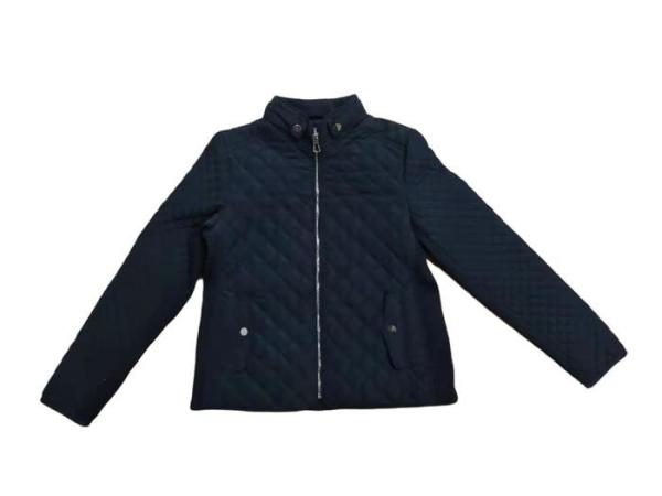 Black Padded Parka Coat Womens Cotton Quilted Jacket Ladies Full Length