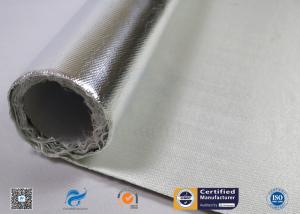 Quality 0.8mm Silver Aluminum Foil Laminated Fiberglass Fabric Heat Resistant wholesale