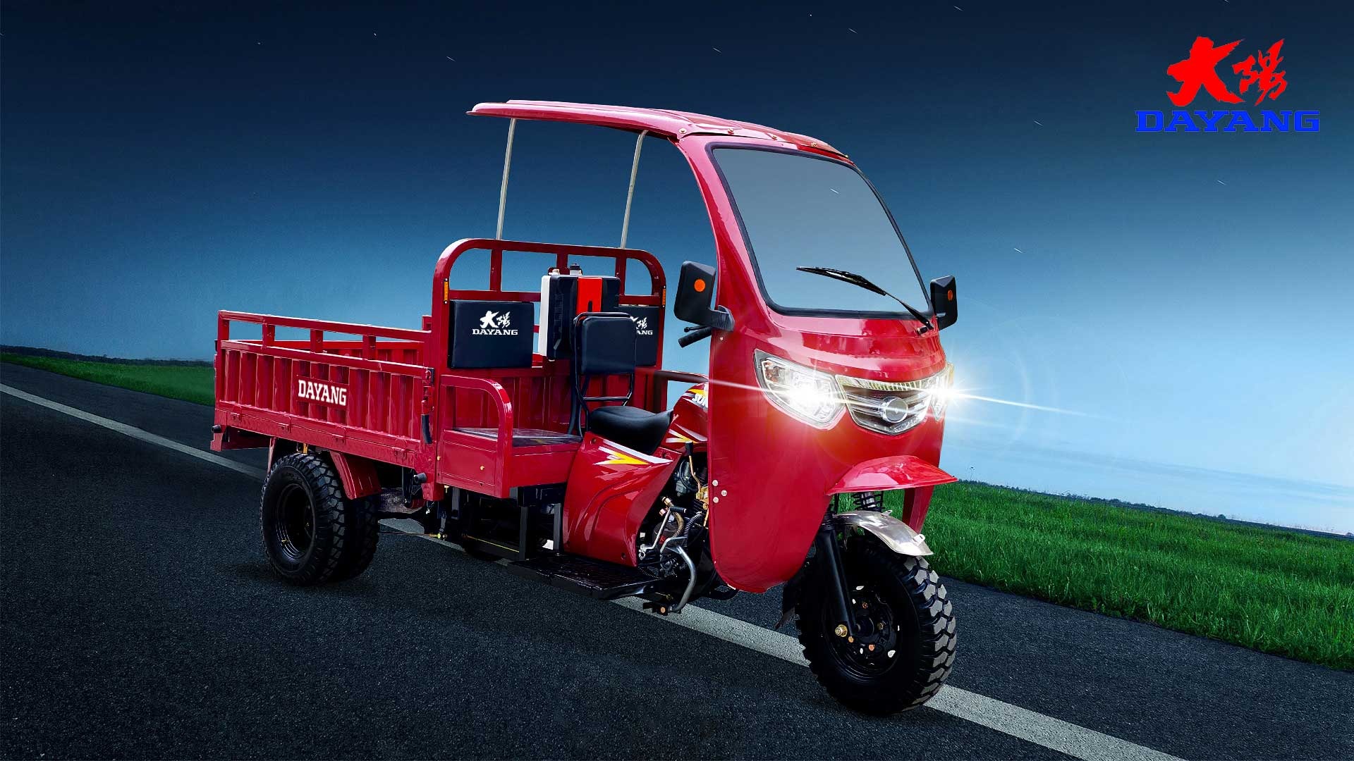 12V Voltage 3 Wheels Motorcycle Motorized Cargo Tricycle 10-20L