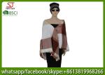 250g 140*140cm100%Acrylic woven jacquard plaid mixed color poncho Hot sale high
