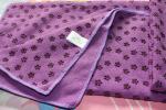 purple anti slip yoga mat towel