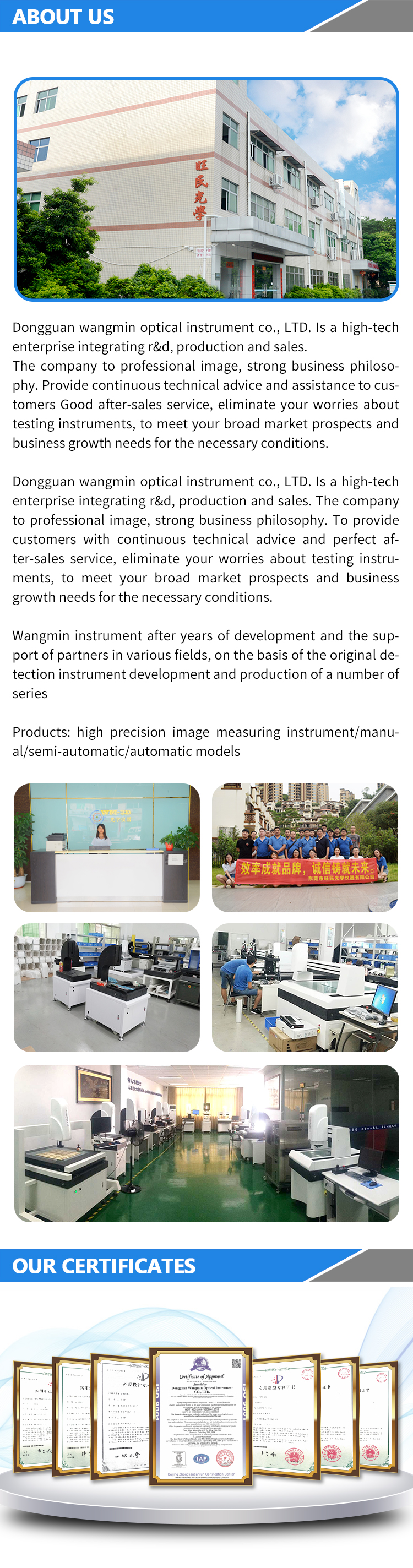 Customized Mechanical Comparator Optical Profile Projector Multifunctional