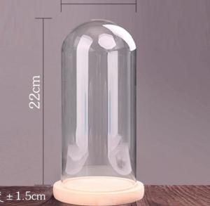 Quality glass doll domes with wood base for displaying for a wedding table center wholesale