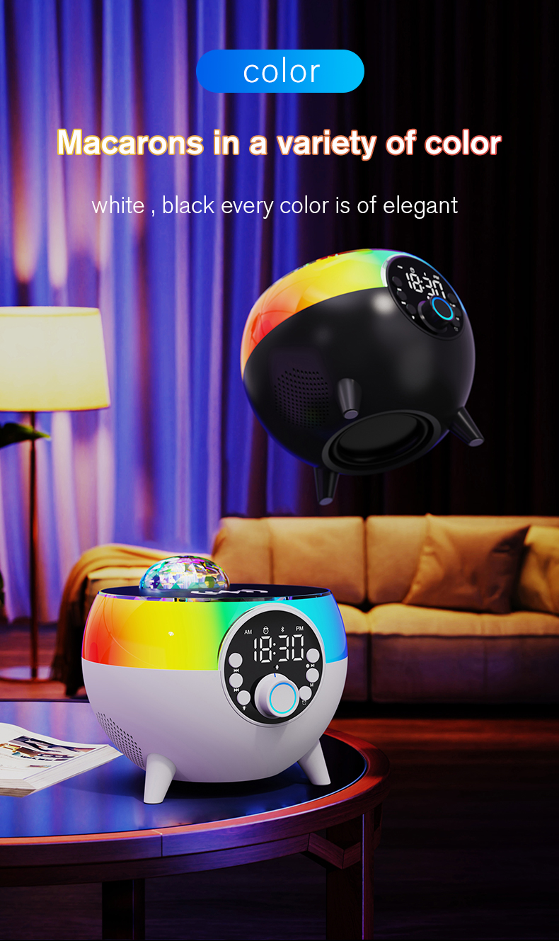 14W Bluetooth Speaker with Colorful LED Light and 2" Tweeter Size Wireless Charging