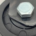 Heavy Duty Plate Rigid Black Nylon Caster Wheel 3 Inch