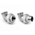 Stainless Steel Silver BSP NPT G BSPT Female Male Thread Casting Union Elbow