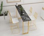 Metal Frame Nordic Marble Bar Height Table