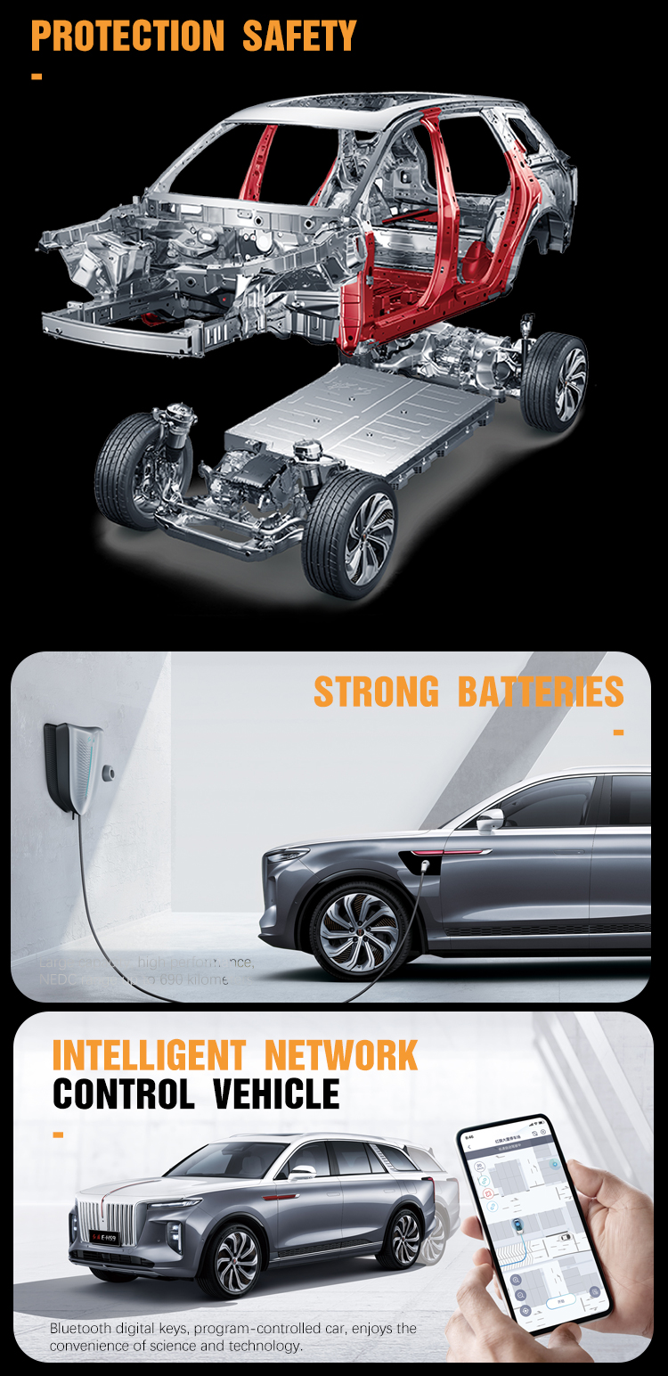 Hongqi E-hs9 Electric SUV 7 Seats Chongqing Electric Car with 690km Range and Fast Charge to 80% in 0.8h Flag Yue Edition