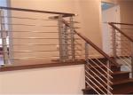 Home Safety Stainless Steel Rod Railing , Steel Railing Design For Balcony