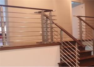 Quality Home Safety Stainless Steel Rod Railing , Steel Railing Design For Balcony wholesale