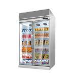 Supermarket Vertical Fan Cooling Glass Door Refrigerant Equipment Ice Cream
