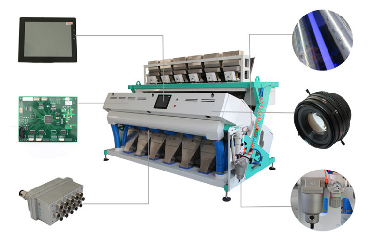 Intelligent CCD Rice Sesame Color Sorter Advanced LED Lighting Technology