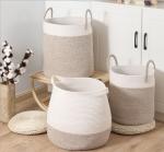 Handmade Eco Friendly Christmas Gift Storage Cotton Rope Woven Laundry Basket