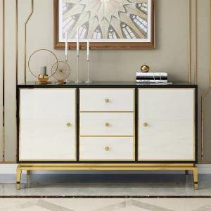 Quality Wooden Hotel White Bedside Cabinets , Side Cabinets For Living Room wholesale