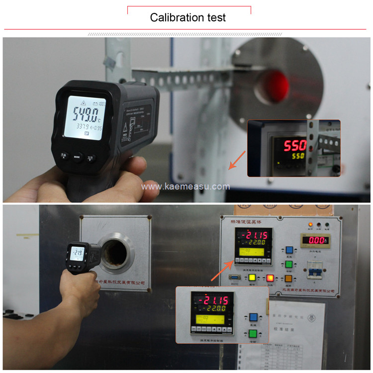 Kaemeasu 1100℃ Non Contact Thermal Laser Gun High Temp Infrared Thermometer
