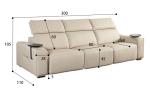 BN Italian Living Room Sofa Furniture Leather Functional Sofa Combination