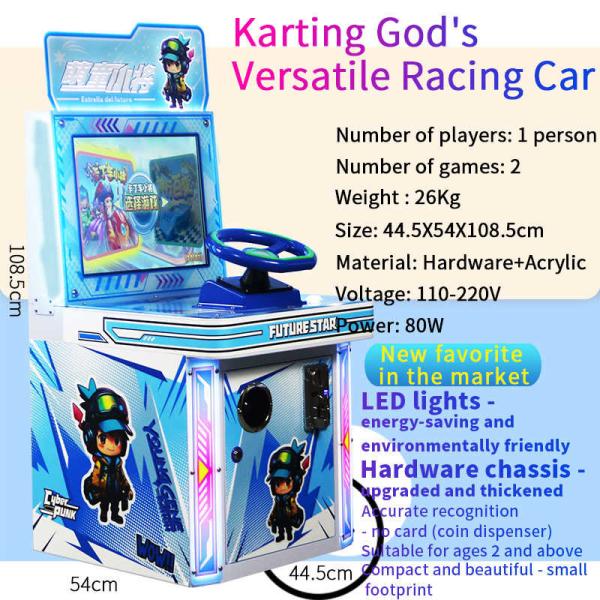 Single Player Karting Young Master'S Versatile Racing Car Arcade Game Machine
