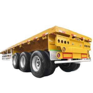 Quality Container Transportation 2 3 4 Axles 20feet Platform Semi Trailer Flatbed Semi Trailer For Sale With Fuwa / BP Axle wholesale