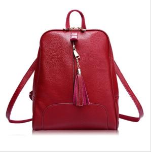 Quality Tassel Backpacks PU Leather Backsack High Fashion Double Shoulder Bags for Women wholesale