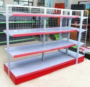 Quality Double sided Grid Panel Collapsible Supermarket Display Shelving Light duty wholesale