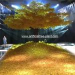 Large Fiberglass Artificial Ginkgo Tree High Temperature Resistance