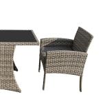 Bistro Wicker Rattan Garden Furniture Sofa Chair Set With Cushion