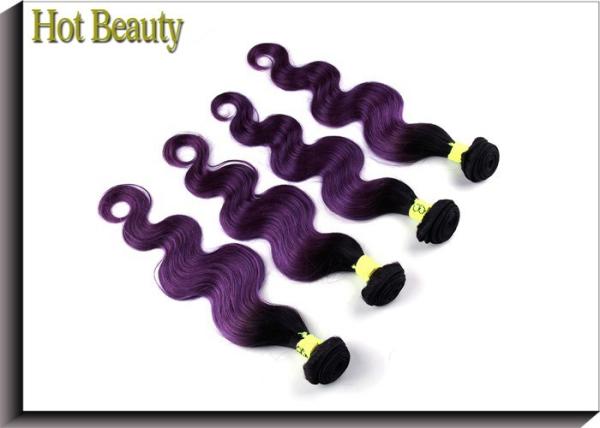 Purple Ombre Virgin Hair Bundles Deep Curly Weave Natural Color Mshere Human