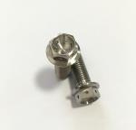 Motorcycle Parts M6 x 1.0 x 30mm Titanium Hex Head RACE Flange Drilled Bolts