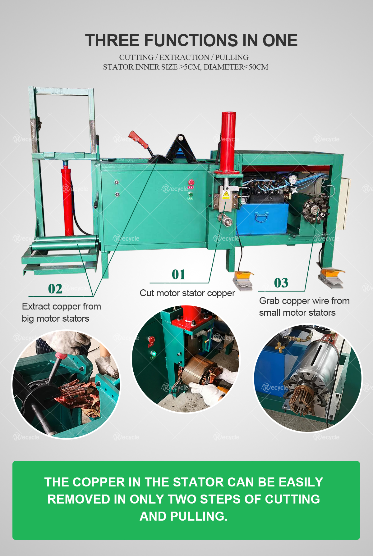 Scrap Motor Stator Dismantling Cutting Recycling Machine for Stator Recycling
