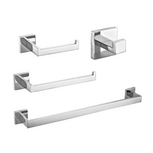 Quality OEM Stainless Steel Bath Hardware Set 4 Pieces Easy Assembly wholesale